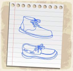 Cartoon old shooe illustration