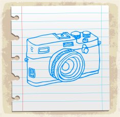 Cartoon old camera illustration N3