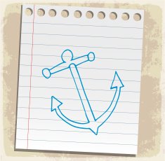 Cartoon anchor illustration