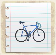 Cartoon bicycle illustration
