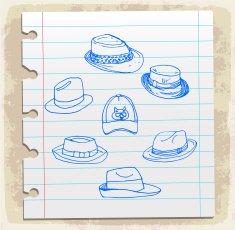 Cartoon hat illustration N2
