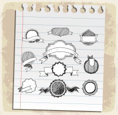 vector set of ribbons N2
