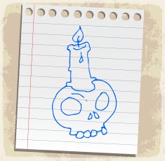 skull halloween symbol cartoon illustration N3