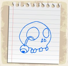 skull halloween symbol cartoon illustration N6