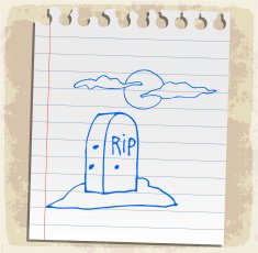 grave halloween symbol cartoon illustration N2