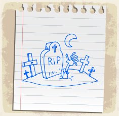 grave halloween symbol cartoon illustration N3