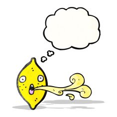 cartoon squrting lemon