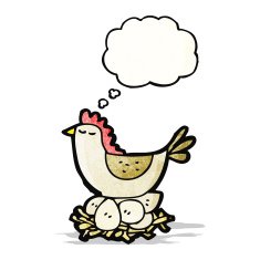 Cartoon Chicken On Nest N2