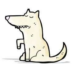 well trained dog cartoon