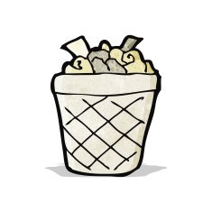cartoon rubbish bin