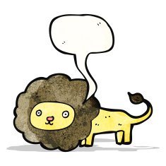 talking lion cartoon