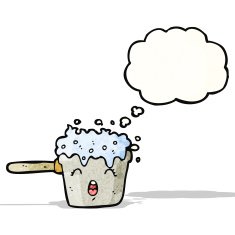 bubbling kitchen pan cartoon