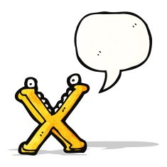 cartoon letter x N4