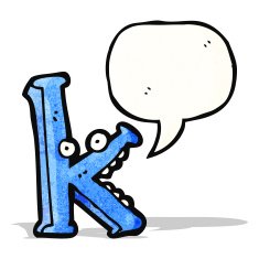 cartoon letter k N4