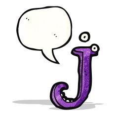 cartoon letter j N3
