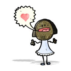 cartoon woman in love N115