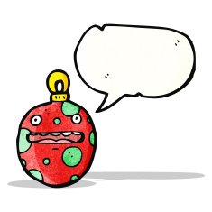 crazy christmas bauble cartoon character N2