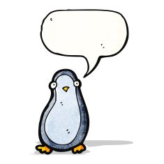Cartoon penguin N34