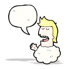 talking head in cloud cartoon N6