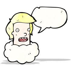 talking head in cloud cartoon N8