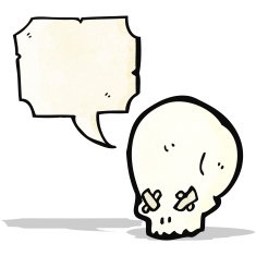 cartoon spooky halloween skull