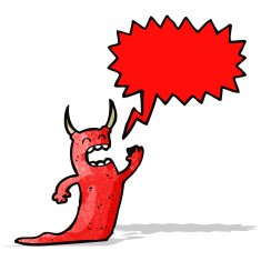 cartoon devil singing
