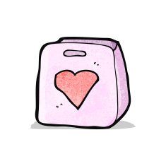 cartoon valentine gift bag