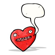 happy heart cartoon symbol