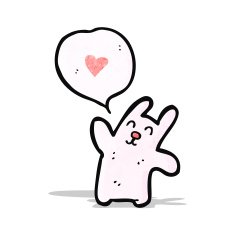 cartoon rabbit with love heart N3