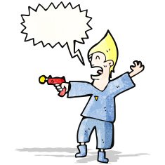 cartoon space man N18