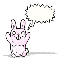 cartoon pink rabbit N32