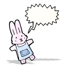 cartoon pink rabbit N33