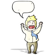 cartoon excited office man N3