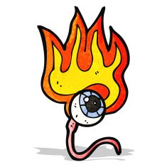 cartoon burning eyeball N3