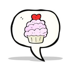 cartoon cupcake symbol