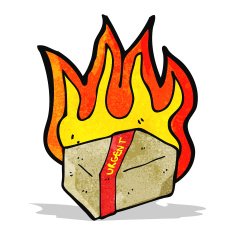 flaming box cartoon N4