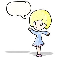 pretty blond girl cartoon
