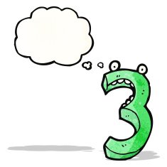 Cartoon Number Three N3