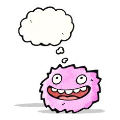 cartoon pink furry monster