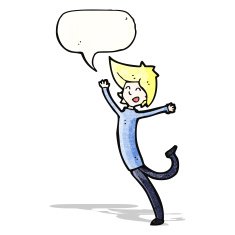 cartoon excited blond man N2