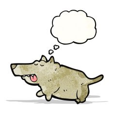 cartoon fat dog
