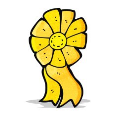 cartoon yellow rosette