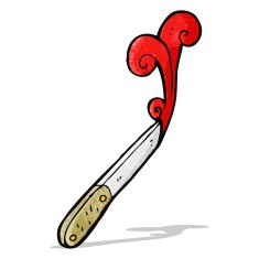 cutting knife cartoon