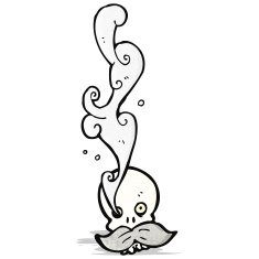 cartoon smoking skull N4