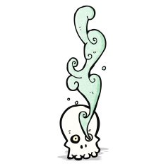 cartoon smoking skull N5