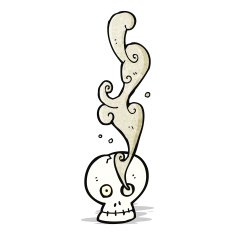 cartoon smoking skull N6