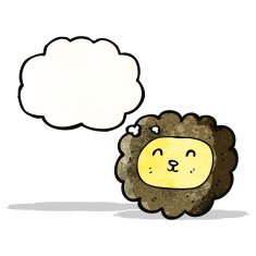 Cartoon Lion Face N22