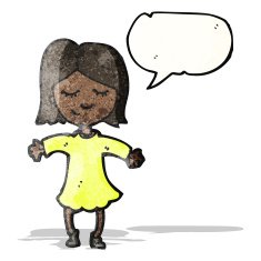 cartoon woman with speech bubble N50