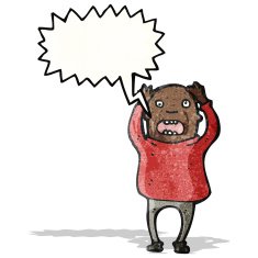 shouting bald man cartoon