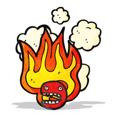 flaming emoticon face symbol